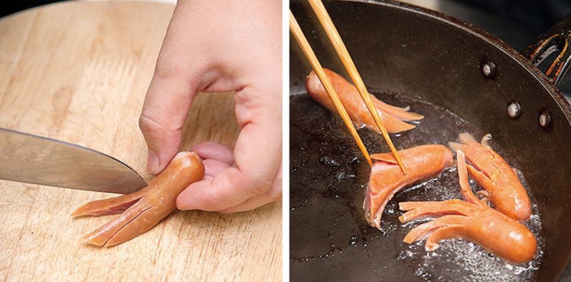 xúc xích hình bạch tuộc